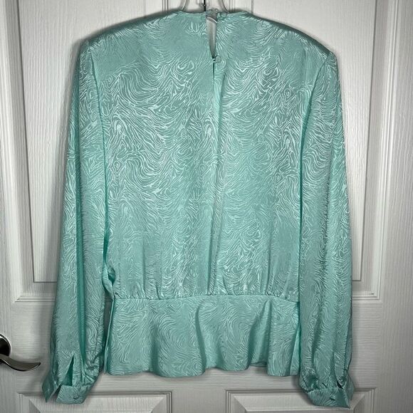 In The Mood Skirt Blouse Set Sz 8 Mint Green Vintage Style Pleated Lace - Picture 9 of 13
